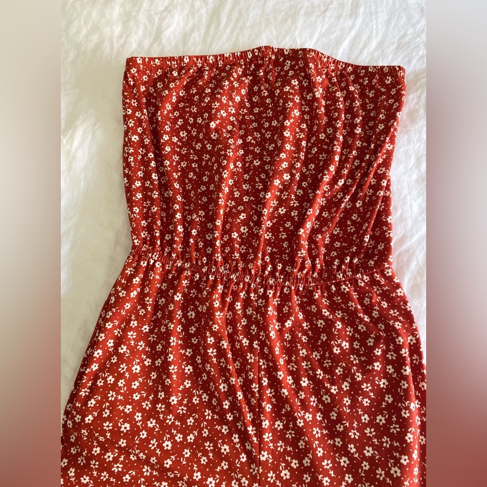 Altar’d State Jumpsuit Floral red White Small casual party unlined summer spring